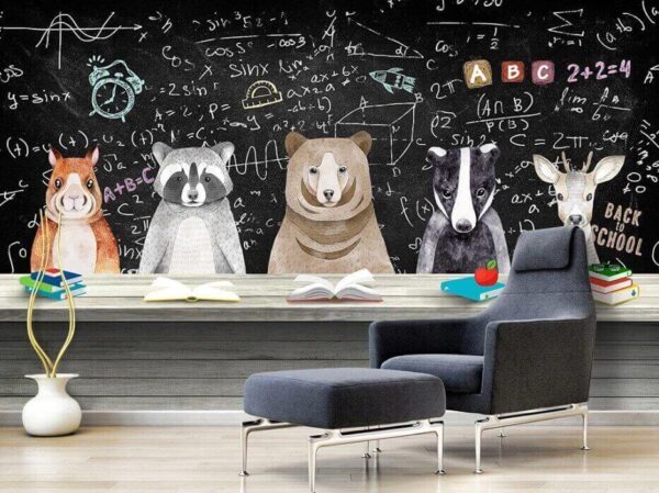 Mesa con animales Fotomurales Mesa con animales