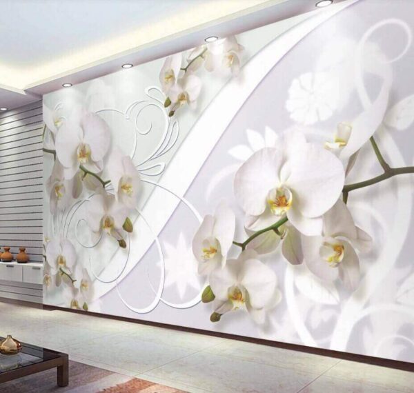 Delicadas orquídeas sobre un fondo suave Fotomurales Delicadas orquídeas sobre un fondo suave