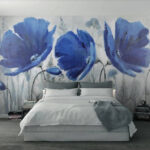 Fotomurales Vibrantes flores azules en flor
