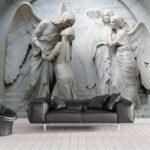 Fotomurales Estatua de un hombre besando a una mujer