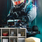Fotomurales Persona con casco