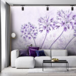 Fotomurales Mariposa morada con las alas desplegadas