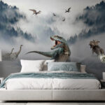 Fotomurales Dinosaurio con la boca abierta