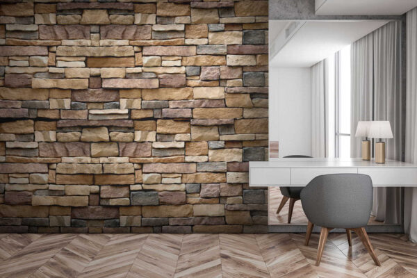 Diseño de muro de piedra estampada Fotomurales Diseño de muro de piedra estampada