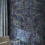 Fotomurales Diseño intrincado en azul y beige