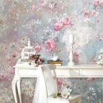 Fotomurales Pintura de flores en una pared