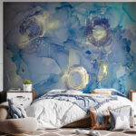Fotomurales Pintura azul y blanca