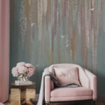 Fotomurales Elegante tapiz floral de colores suaves