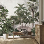 Fotomurales Paraíso tropical con exuberante vegetación