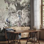 Fotomurales Mural de aves y plantas