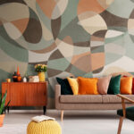Fotomurales Las formas abstractas en colores pastel se superponen de forma creativa