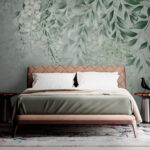 Fotomurales Elegancia floral con sutiles hojas.
