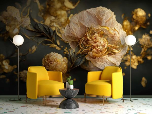 Rosas delicadas en tonos intensos Fotomurales Rosas delicadas en tonos intensos