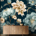 Fotomurales Elegante motivo floral en tonos suaves.