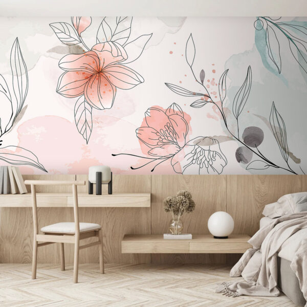 Dibujo de una flor Fotomurales Dibujo de una flor