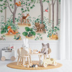 Fotomurales Papel pintado con animales en el bosque