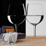 Fotomurales Dos copas de vino con agua