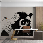 Fotomurales Mono con auriculares