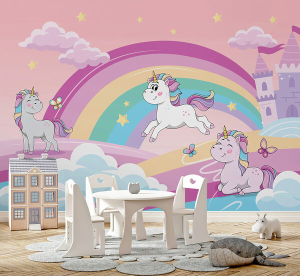 Dibujo animado de un unicornio Fotomurales Dibujo animado de un unicornio