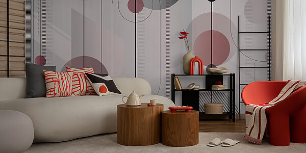 Fotomurales Fotomurales Diseño abstracto de círculos y líneas (SKU: u95379v2)