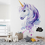 Fotomurales Acuarela de un unicornio