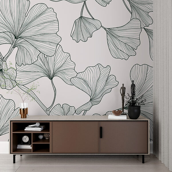 Fotomurales Fotomurales Elegante diseño de hojas de ginkgo (SKU: w00328v2)