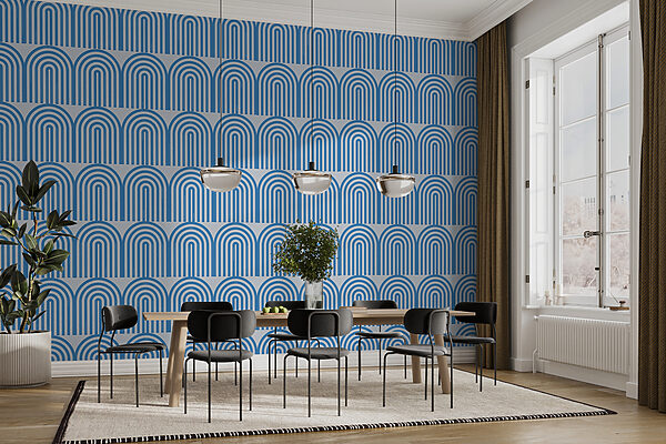 Fotomurales Fotomurales Estampado azul y blanco (SKU: w00484)