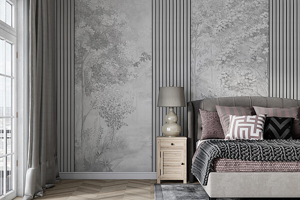 Fotomurales Fotomurales Árbol con hojas y plantas (SKU: w00670v3)