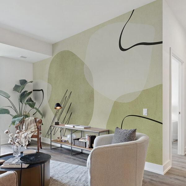 Fotomurales Línea negra sobre una superficie blanca