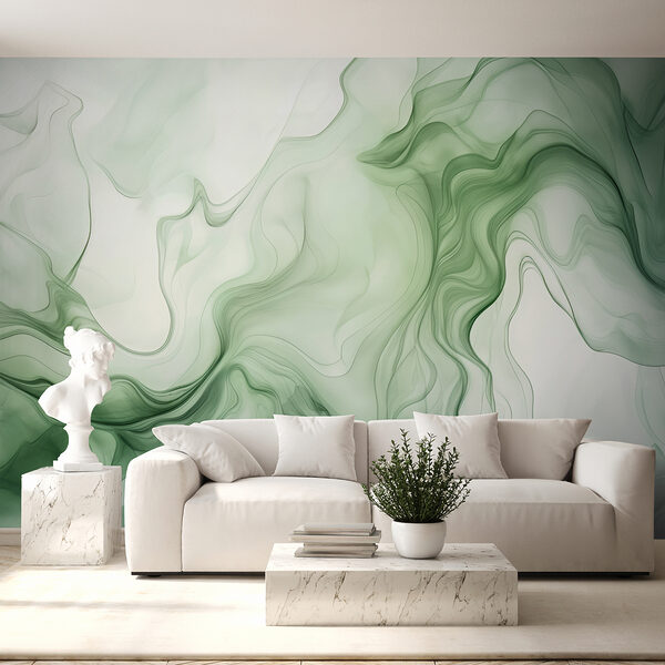 Fotomurales Humo verde y blanco