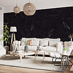 Fotomurales Wall murals Black and white floral pattern