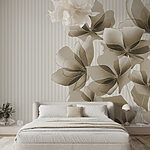 Fotomurales Elegante elegancia floral en beige