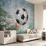 Fotomurales Pintura de un balón de fútbol