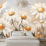 Fotomurales Pintura de flores blancas