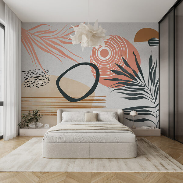 Obra de arte con diferentes formas y colores Fotomurales Obra de arte con diferentes formas y colores