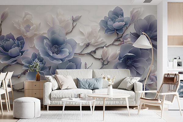 Fotomurales Fotomurales Elegancia floreciente en tonos suaves (SKU: w01359v1)