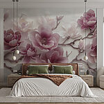 Fotomurales Elegantes flores en tonos suaves