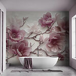 Fotomurales Elegantes flores en tonos suaves
