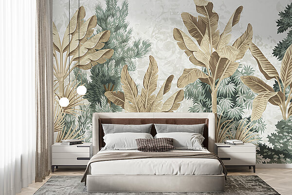 Papel pintado con plantas variadas Fotomurales Papel pintado con plantas variadas