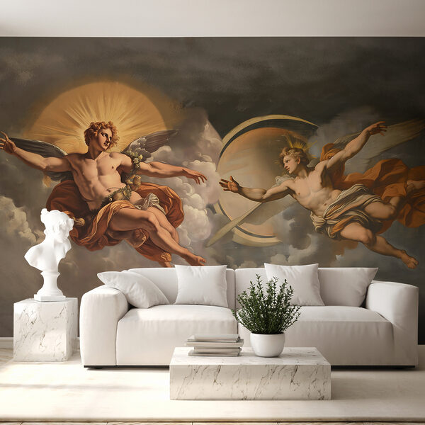 Pintura de ángeles en el cielo Fotomurales Pintura de ángeles en el cielo