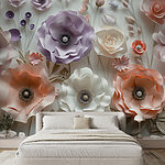 Fotomurales Grupo de flores de papel