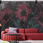 Fotomurales Pintura de flores en una pared