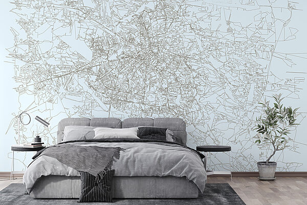 Mapa de una ciudad Fotomurales Mapa de una ciudad