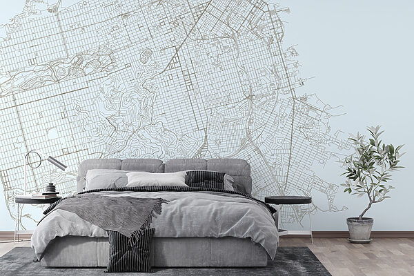 Mapa de una ciudad Fotomurales Mapa de una ciudad