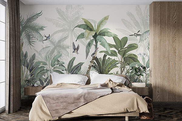 Papel pintado con un bosque tropical Fotomurales Papel pintado con un bosque tropical