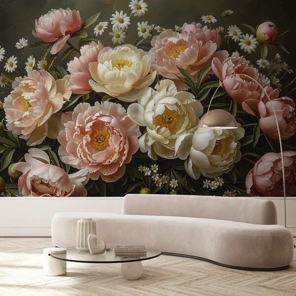 Ramo de flores rosas y blancas Fotomurales Ramo de flores rosas y blancas
