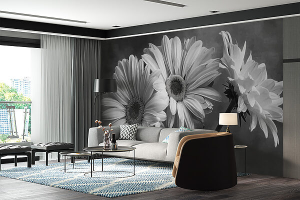 Fotomurales Grupo de flores con pétalos