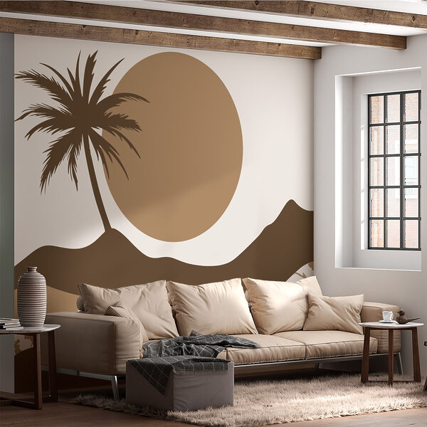 Fotomurales Palmera y sol