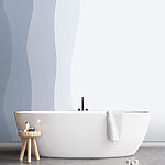 Fotomurales Líneas onduladas grises y blancas