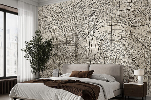 Mapa de una ciudad Fotomurales Mapa de una ciudad
